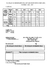 Đề kiểm tra định kì giữa học kì II môn Tiếng việt lớp 4 - Năm học 2016-2017